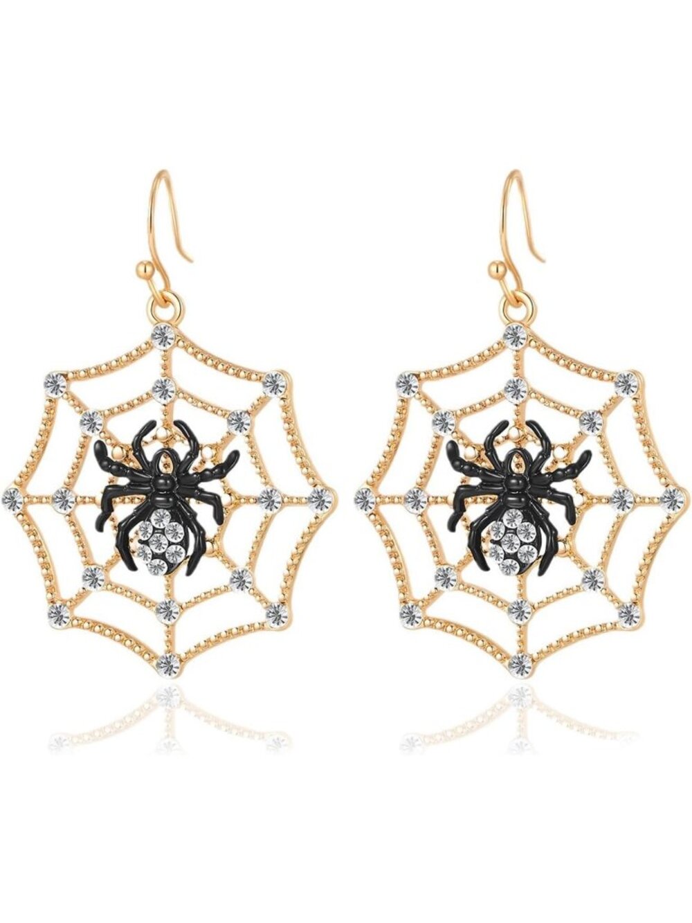 Women's Gold Spider Hidden Helix Gothic Halloween Cartilage Jewelry Earring